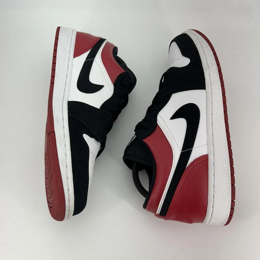 Nike Air Jordan 1 Low Shoes Mens‎ Size 10.5 Black Gym Red Black Toe 553558-116